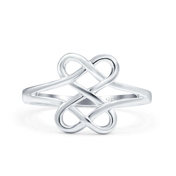 Celtic Oxidized Band Solid 925 Sterling Silver Thumb Ring (11mm)